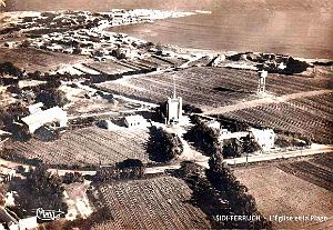 Sidi-Ferruch - Vue aerienne - L'eglise et la Plage